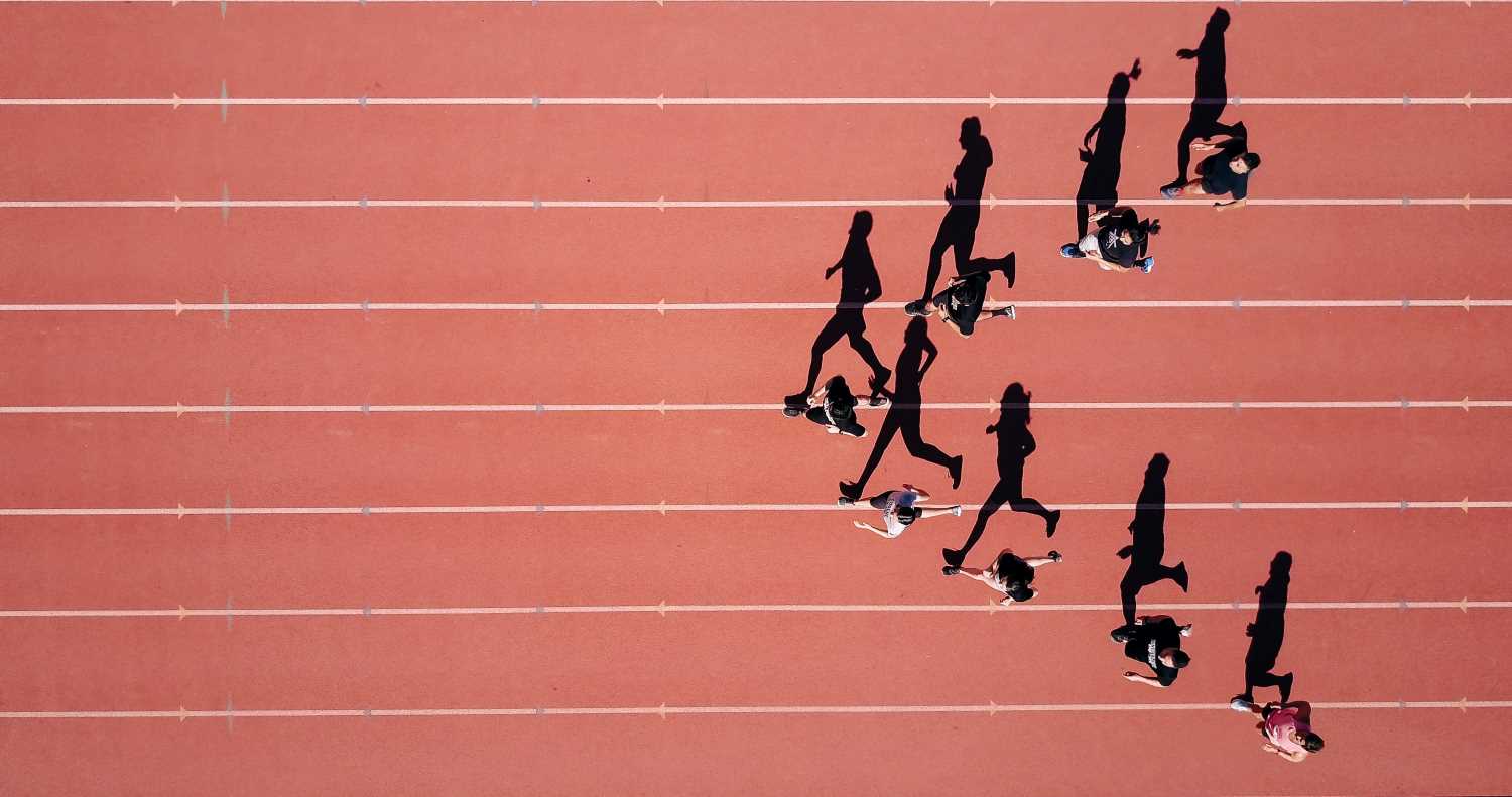 people running in a race